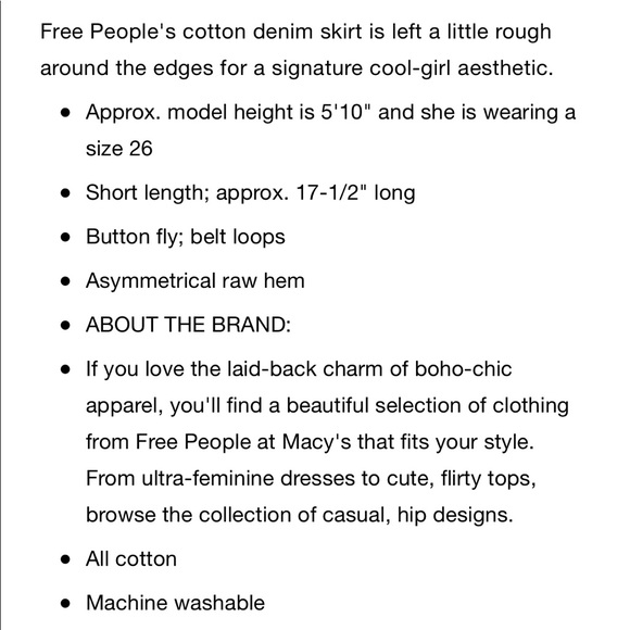 Free People Denim Skirt - Picture 2 of 5